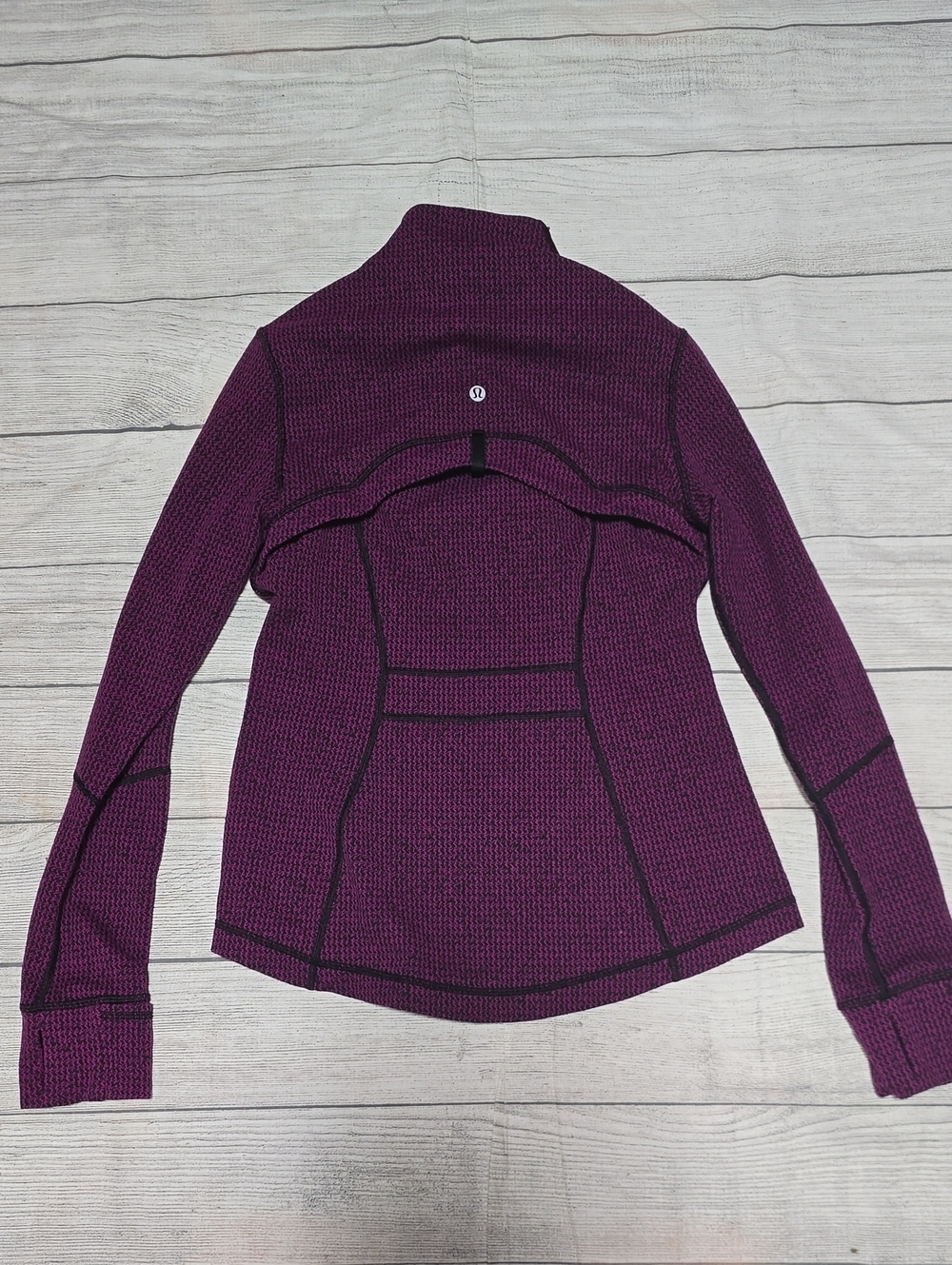 Lululemon Define JacketTeeny Tooth Deep Fuchsia Black Size 8 - Picture 7 of 8